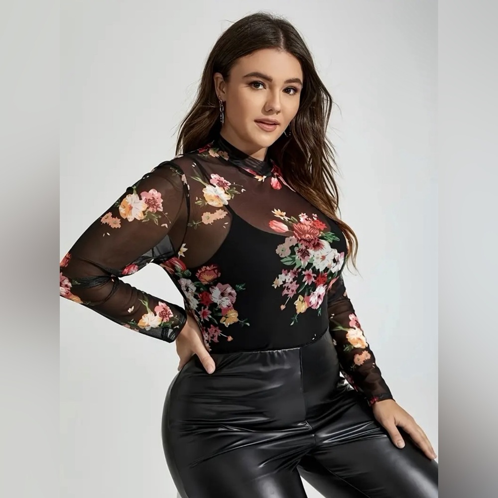 Nip--Floral Mesh Long Sleeve Top - image 2